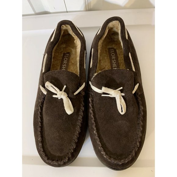 Florsheim Men’s Sz‎ 9M Cozzy Tie Chocolate Moccasin Slippers main image 7